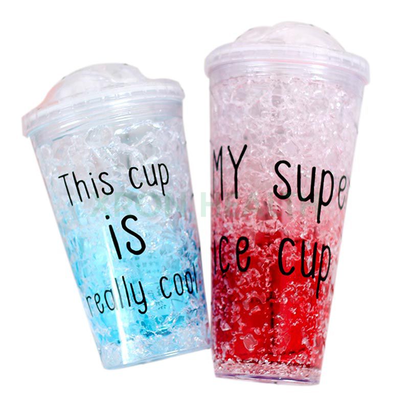 Double Wall Gel Frosty Freezer Plastic Tumbler Cup (Small Size)
