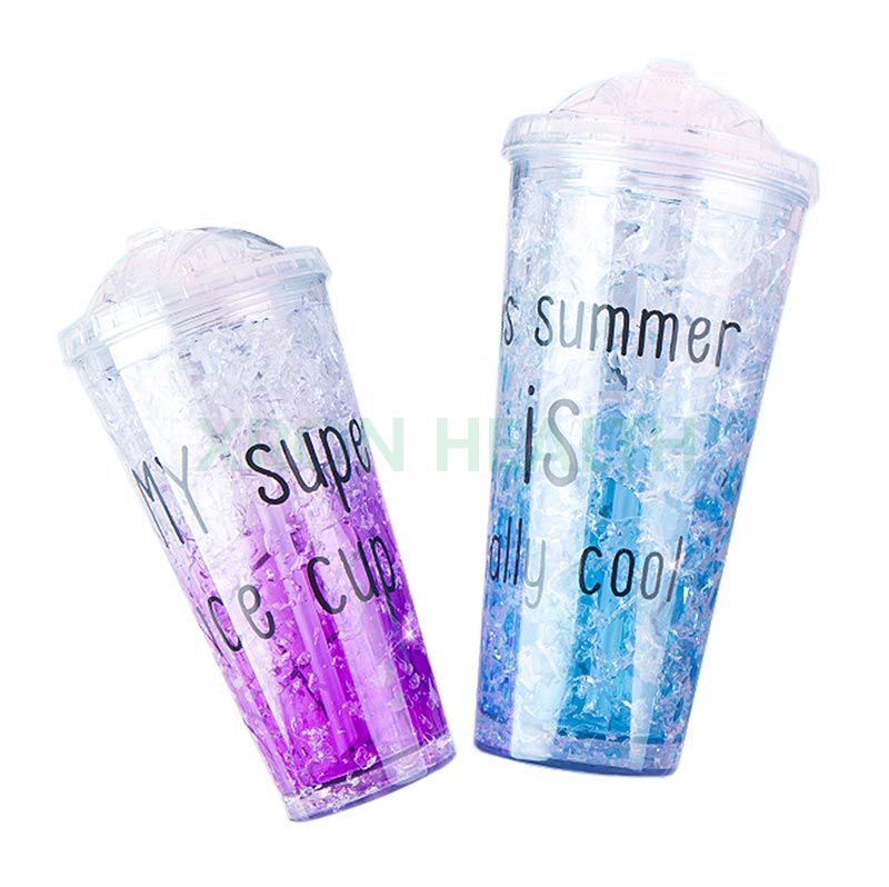 Double Wall Gel Frosty Freezer Plastic Tumbler Cup (Small Size)