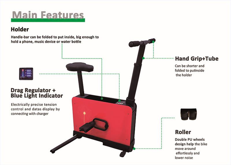 Folding Exercise Bike With Handle Bar